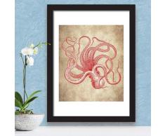 WALPLUS Octopus Art Poster/décoration Stickers muraux, Multicolore