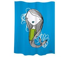 laroom 11620Â Bain Rideau de Douche Polyester Bleu
