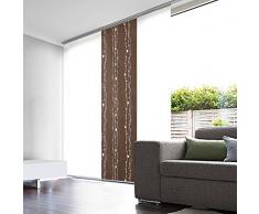 MADECOSTORE Panneau Japonais Tamisant Dévoré Vagues - Chocolat - L45 x H260cm