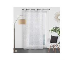 Soleil docre Cuzco Voilage, Polyester, Blanc, 140 x 250 cm