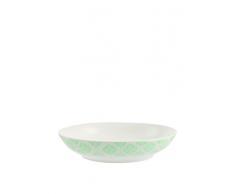 Villa dEste Home Tivoli etnochic Color Lot de 6Â Assiettes Plates Porcelaine Lot de 12 Assiettes Creuses Turquoise