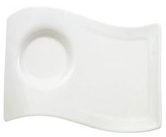 Villeroy & Boch NewWave Caffè Grande sous-tasse Party Plate, 22 x 17 cm, Porcelaine Premium, Blanc