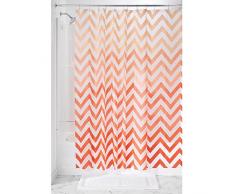 iDesign Rideau de Douche, Ombre Chevron, sans PVC, 4,8-Gauge en PEVA, 183 x 183 cm - CoraÃ¯l Multicolore, Vinyle, 183 x 0,25 x 183 cm