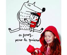 Chispum VIINF204S - Sticker Décoratif, 28 x 31 cm, Design Grand méchant mais Je laime Tant