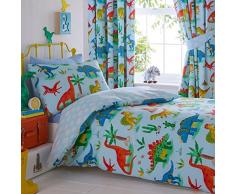 Kids Club Parure de lit avec Housse de Couette et taie doreiller en Polycoton Bleu Lit Simple