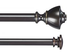 AmazonBasics Tringle Ã rideau double avec embouts urne 2,54 cm, de 0,9 Ã 1,83 m, Bronze