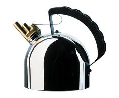 Alessi 9091 FM Bouilloire de Design avec Sifflet Mélodique Acier et PA Noir