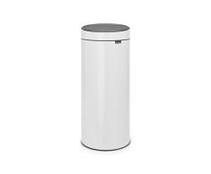 Brabantia - 115141 - Poubelle Touch Bin Unie New, 30 L - Blanc