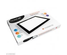 GRAPHIT GI00221 Lumineuse LED ultraplate, Acrylique, Table Blanche, Bordure Noire, A3