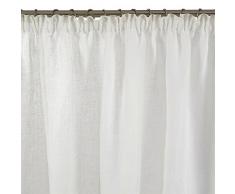 MADURA - Voilage Ã Galon Fronceur SHADOW - Taille 138x350 cm - Couleur Blanc