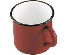 ibili 911008 Roja Gobelet Ãmail sur lAcier Rouge 8 x 8 x 8 cm