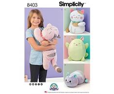 Simplicity 8403Â Kitties en Peluche, Papier, Blanc, 22Â x 15Â x 1Â cm