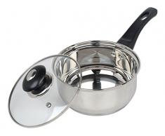 Supreme Vision Casserole avec Couvercle en Verre, Acier Inoxydable, 18Â cm