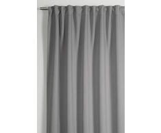 Gardinia Rideaux avec Galons Fronceurs Dimout, Gris, 140 x 245 cm