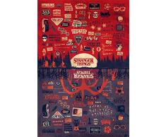 Pyramid International Poster Stranger Things The Upside Down, Papier Glacé, Multicolore, 91, 5x61cm