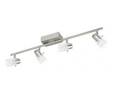 Eglo Lampe Spot LED Orvieto 1/4Â Nickel mat/satinÃ©/transparent 93704Â E