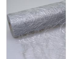 Deko AS GmbH Sizoweb 64 003-R Chemin de Table argenté de 30 cm Rouleau de 25 m