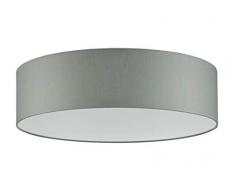 Honsel 16604 Plafonnier, Tissu, E14, Gris, 50 x 50 x 13 cm