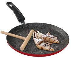 Stone Induction crÃªpiÃ¨re 24Â cm, avec Couverts, Rouge Rubis