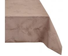 Comptoir du Linge CSI05012 Nappe Rectangulaire Tissu/Polyester/Coton/Téflon Taupe 250 x 150 cm