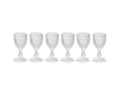 Villa dEste Home Tivoli Diamond Lot de 6 verres à liqueur transparents
