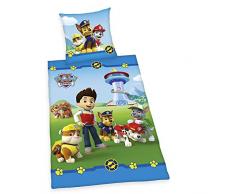 Herding LA PAT PATROUILLE Parure de Lit, Réversible, Housse de Couette 135 x 200 cm, Taie dOreiller 80 x 80 cm, Coton/Renforcé