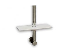 Waterful Omega Tablette Universelle en Plastique Blanc pour Barre de Douche Porte-Savon 25 cm x 10 cm