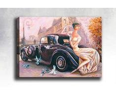 Bonamaison Peinture sur toile, multicolore, 40 x 60 cm - ConÃ§u et fabriquÃ© en Turquie