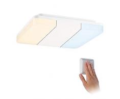 Paulmann 79839 Panneau LED Cela WhiteSwitch 280 x 280 mm avec 1 plafonnier 15,5 W Blanc mat Panneau lumineux Plastique Blanc chaud 3000 K 15,5 W