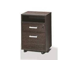 Intradisa 9004 - Meuble classeur pour Bureau avec 1 tiroir, 1 classeur et 1 Espace dans la Partie supÃ©rieure wenguÃ©