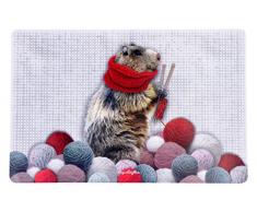 Laissez Lucie Faire MARM6550 s. de s. de Table PP marmotte, Plastique, Montagne, 44 x 25,5 x 0,2 cm