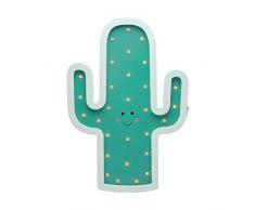 Pauleen 48048 Lovely Murale Cactus Lampe LED pour Chambre denfant sans cÃ¢ble, avec Interrupteur Ã Bascule, Bois, 0.8 W