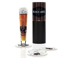 Horst Haben RITZENHOFF Black Label Verre à bière en cristal 300 ml avec 5 tasses à bière
