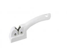 Fackelmann 49275 Aiguiseur de Couteaux Arcadalina 18cm en MIPS/INOX, Acier Inoxydable, Blanc/Argent, 18 x 7,8 x 4 cm