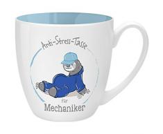 GRUSS & CO 45497Â Anti Stress Tasse pour mÃ©canicien, 45Â cl, Cadeau, New Bone China, Bleu Clair, 9,5Â cm