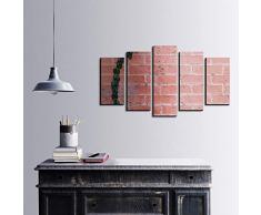 Bonamaison DÃ©coration Murale Ensemble de 5 Impression sur Toile, Dimensions: 100 x 60 Cm - ConÃ§u et fabriquÃ© en Turquie