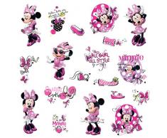 Thedecofactory RMK2554SCS Disney Minnie Fashionista ROOMMATES REPOSITIONNABLES (19 Stickers), Vinyle, Multicolore, 104 x 26 x 2,5 cm