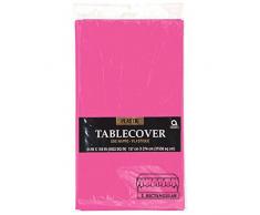 amscan International Nappe en Plastique, Rose Vif
