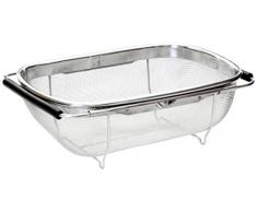 Premier Housewares Ãgouttoir De Sur-Ã©vier Avec PoignÃ©es Extensibles Noires, En Acier Inoxydable