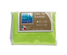 Nuit des Vosges 2097726 Cotoval Taie de Traversin Uni Coton Vert Granny 43 x 185 cm