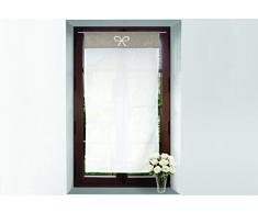 Soleil docre Brise bise brodÃ©, Coton, Ecru, 120x60x1 cm