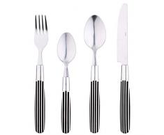 Renberg Fun StripesÂ âÂ Set de Couverts, Couleur Noir