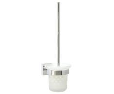 Nie wieder bohren EK221 Brosse WC et porte-brosse 11,6 x 14,7 x 39 cm avec système de fixation (Chromé)