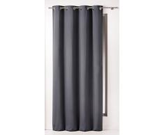 coton dintérieur rideau a oeillets 140x240 cm coton panama ardoise