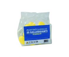 Cereria de Giorgio risthò Bougies flottantes, Cire, Jaune, 4.5 x 4.5 x 2.5 cm, 20 unités