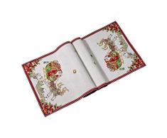 Villeroy & Boch - Toys Fantasy Chemin de Table Gobelin Luge XL, Chemin de Table avec Motif Luge, Coton, Polyester, Rouge, Multicolore, 49 x 143Â cm