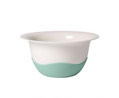 Villeroy & Boch Clever Cooking Plat creux/Passoire, Porcelaine Premium/Silicone, Blanc/Vert