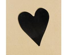 Country Love Crafts Cadre en bois avec miroir en forme de cÅur Marron clair