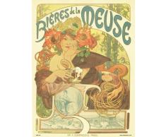 onthewall Alphonse Mucha Bieres de la Meuse RÃ©plique Art Poster 30Â x 40Â cm (PDP 035)