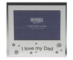 Shudehill Cadre Photo I Love My Dad pour NoÃ«l, fÃªte des pÃ¨res, Anniversaire, Aluminium, ArgentÃ©, Photo Size 5 x 3.5